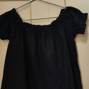 Vera moda Off-shoulder Navy Blue Top