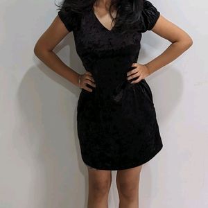 Black Velvet Dress Midi