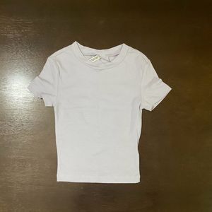 H&m Lavender Cropped Tee