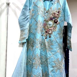 Pakistani Work Up Down Kurti Set