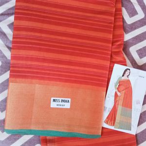 Cotton Blend Saree