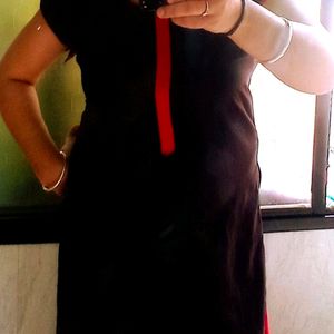 Red Black Women Salwar Suit