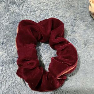 Cotton And Velvet Scrunchies