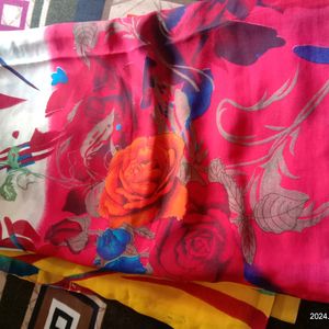 Printed Floral Multi-coloured Saree