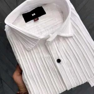 White Shirt With Black Buttons