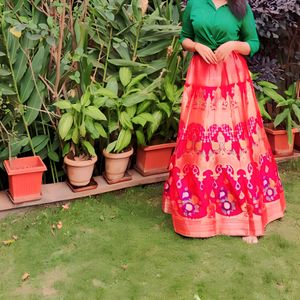 Silk Lehenga With Unstitched Blouse