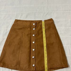 H&M Faux Suede Mini Skirt