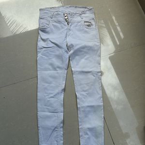 Women White Color Jeans