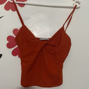 Zara Orange Camisole Top