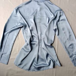 Premium MADAME Grey Silk Baggy Shirt