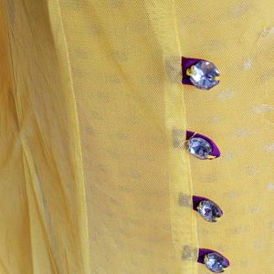 Beautiful Yellow Anarkali Suit