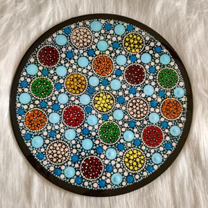 Dot Art Coated With Resin