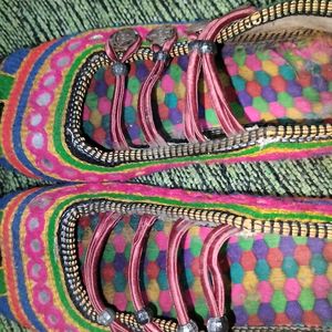 Multicolour Ethenic Flats