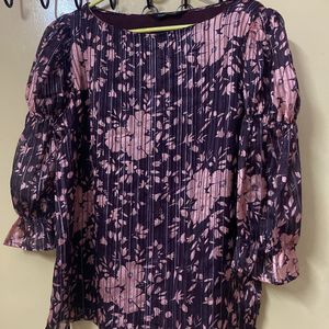 Floral Brown Casual Top