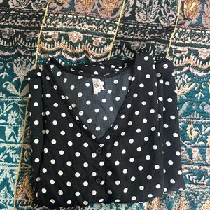 A Easy Go Black Polka Comfortable Dress