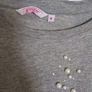 Ginger T Shirt With Pearls