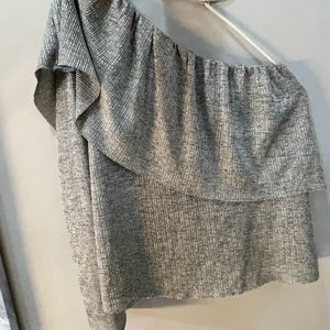 Silver One- Sided Top