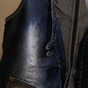 A Vintage Denim Vest Coat