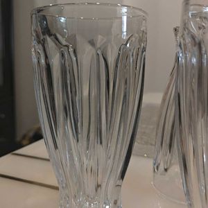 Set Of 3 Beautiful Glasses With Ice Bucket