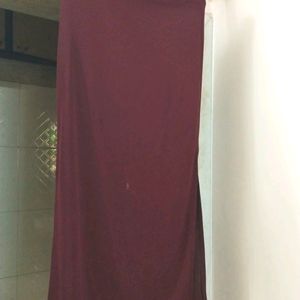 Maxi Skirt With 2 Side Slit Stretchable Imported