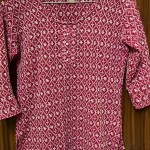 Pink Embroidered Kurta