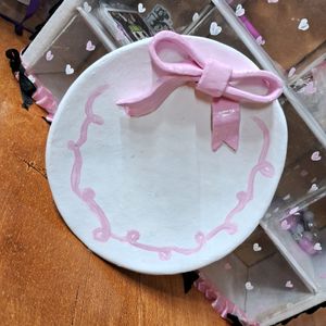 Aesthetic Bow Pink Trinket Tray🎀🩷🫶🏻✨️