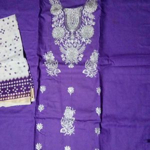 Cotton Embroidery Suit