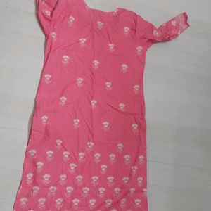 Pink Straight Kurti