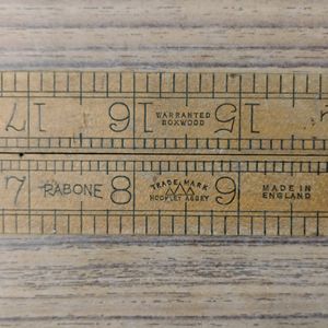 2 Vintage Wooden Rulers