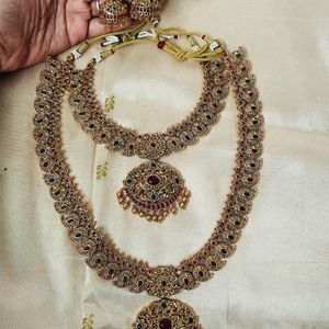 Grand Beautiful Gold Finish Combo Necklace Set