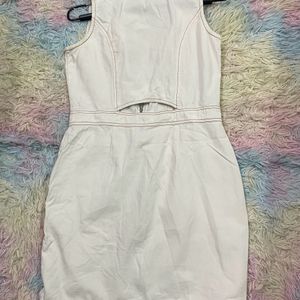 White Denim Dress