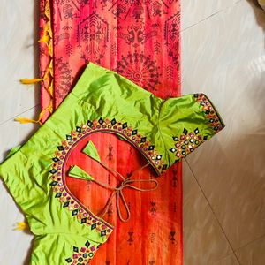 Pure Handloom Saree With Ready Blouse Very New