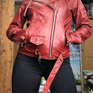 Genuine Leather Unisex Biker Jacket