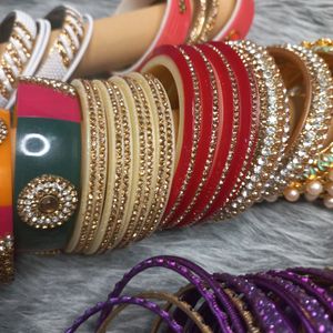 Multicolour Bangles 5 Sets