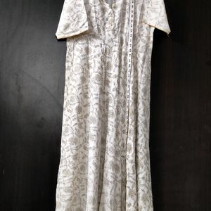 Aks XL ankle-length Printed Kurta Wth Shirt Collar