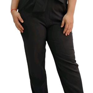 Solid black formal pant