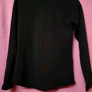 AAHWAN Brand - Strechble Black Full Sleeve Top .. With Stylish Neck Cut !