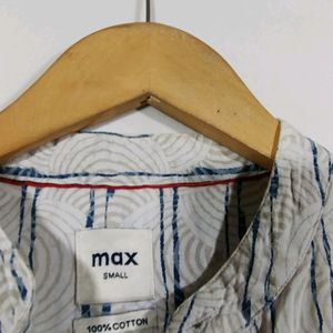 [Max Multicolour Printed Collar Neck Shirt (Men)]