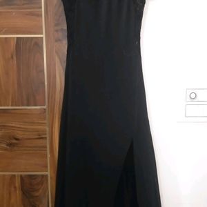 Black Slit Maxi Dress