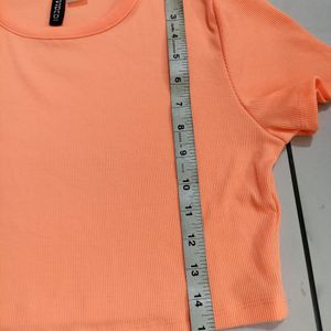 H&M Orange Crop Top For Women