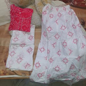 Cotton Kurta Skirt Dupatta