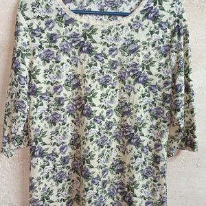 Trendy Women's Floral Fashion Top Multicolour