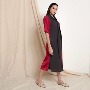 Colour Block Deaigner Shirt Dress