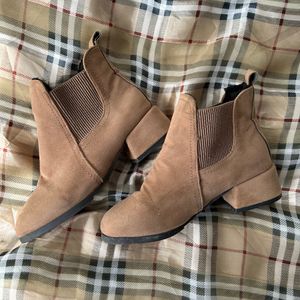 Brown Suede Ankle Boots