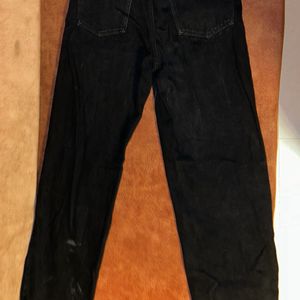 Straight Fit Black High waisted Jeans