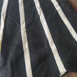 Beautiful Black White Stripe Short Skirt