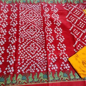 ArtSilk Bandhani Print Saree