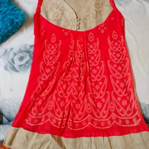 Coral festive Top Cum Short Kurti