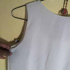 White Sleeveless Top