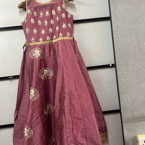 Purple Elegant Kids Indianwear Gown